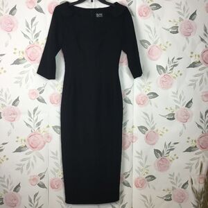 Marycrafts Retro 1950s Black Hourglass Dress XS 0 Rockabilly Pinup